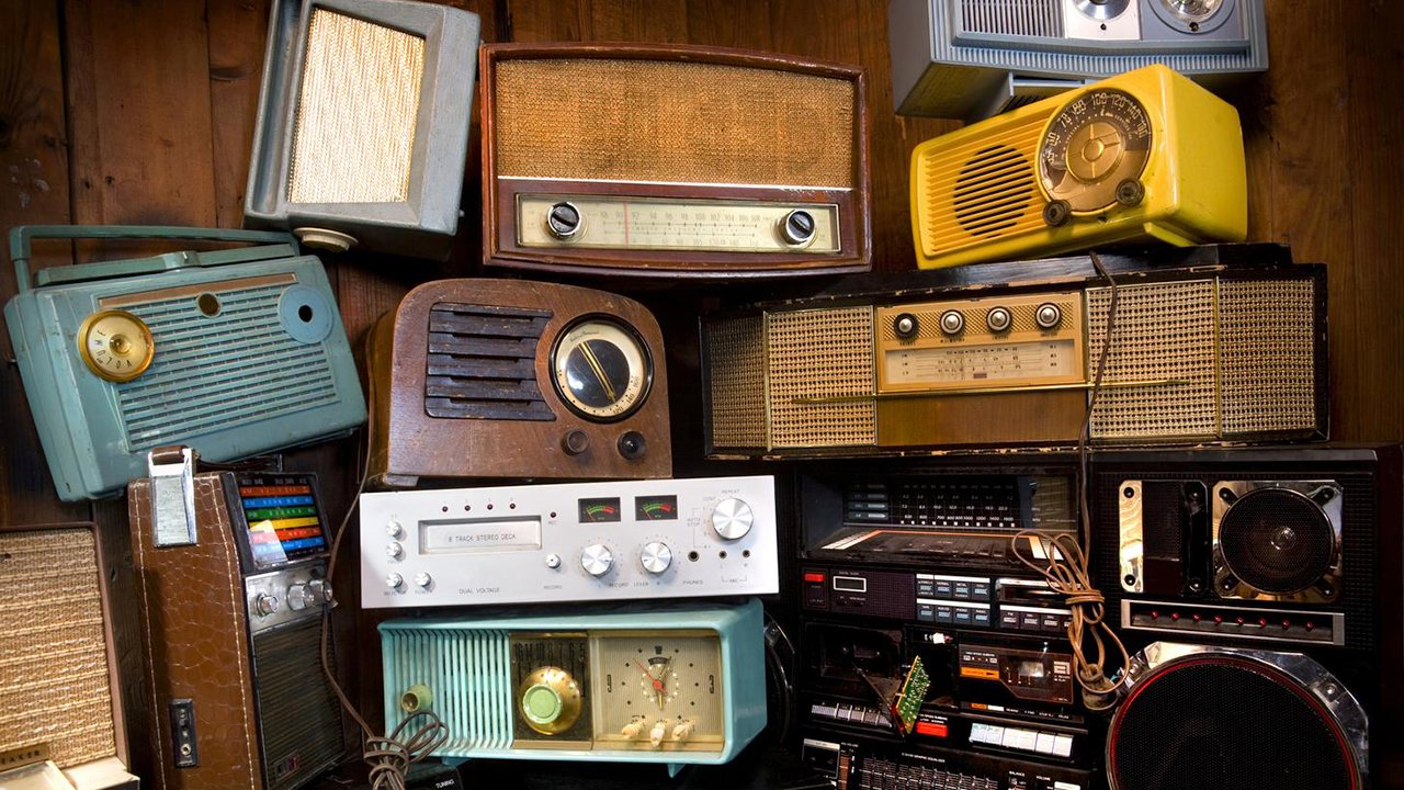 Image showing a number of old fashioned radios