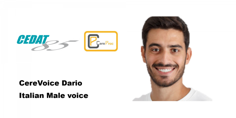 Image showing the face of a young man impersonating the digital assistant called Dario.