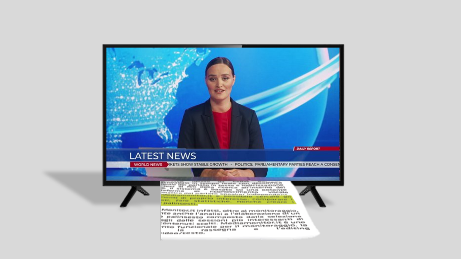 Image showing a network news anchor